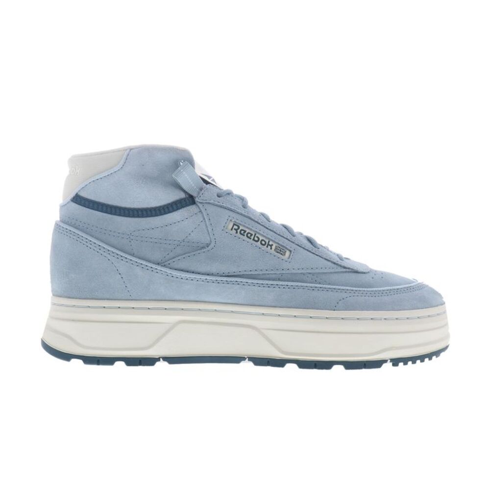 Reebok Womens Club C Geo Mid Blue Shoes (NWT)